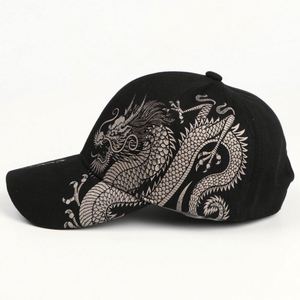 Spring Summer Men <b>Women</b> Chinese Style Dragon Pattern Outdoor Fashionable Hip-hop 6 Panel Embossed Printed Fleece Baseball <b>Caps</b> - Product Image 3
