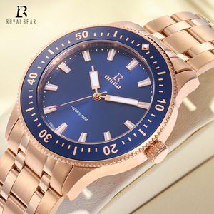 Nuevo Reloj de Cuarzo de Lujo Unisex, Deportivo, de Acero Inoxidable, Resistente al Agua 5BAR, Luminoso, con Fecha - Product Image 1