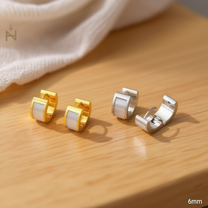 Tz <b>Clip</b> <b>On</b> <b>Earrings</b> 6mm <b>Gold</b> Silver Minimalist Unisex Everyday Wear - Product Image 2