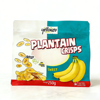 Sachets Doypack Personnalisés en PE/PET Écologiques et Recyclables, Qualité Alimentaire, Anti-Humidité, avec Fermeture Éclair, pour Emballage de Bananes