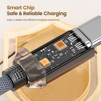 Cable USB a Tipo C Inteligente Toocki, Gran Oferta, Cable de Carga Rápida USB-C de 6A, Cable de Datos USB-C de 66W Trenzado para Samsung Huawei