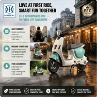 Scooter électrique facile à manier, 48V 350W, léger, compact, conduite urbaine et périurbaine fluide, cyclomoteur électrique pour adultes