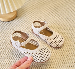 <span class=keywords><strong>Sandalias</strong></span> de bebé de ganchillo para niñas 2025, zapatos de verano con diadema de punto para niños pequeños, zapatos de playa de tejido abierto para niñas de estilo coreano - Product Image 4
