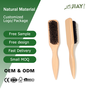 <span class=keywords><strong>Brosse</strong></span> à <span class=keywords><strong>barbe</strong></span> en bois de qualité supérieure avec poils de sanglier, écologique, pour le soin des poils du visage et peigne en bois élégant - Product Image 1