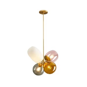 Dropshipping Shopify Glass <b>Balloon</b> Multi Head Pendant Light Creative Art Hanging Lamp For Dining Living Kids Bedroom - Product Image 1