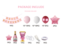 Bannière de décoration Joyeux Anniversaire, Grandes Ballons Or Rose, Affiche Thème Fond de Scène pour Fille Femme, Bannière d'Anniversaire