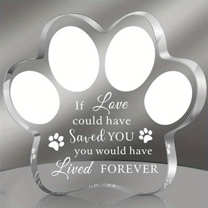 Acrylic Dog <b>Memorial</b> Plaque Once by My Side Forever in My Heart Pet Remembrance Keepsake Sympathy <b>Gift</b> for Dog Lovers - Product Image 4