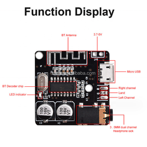 Zopro VHM-314 xe MP3 BT 5.1 âm thanh nhận được Bảng Giải Mã lossless mô-đun khuếch đại 04012514 nút - Product Image 4