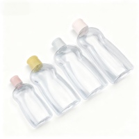Logo Kustom Kosong 50Ml 100Ml 150Ml 200Ml Set Botol Sampo Losion Bayi dengan Tutup Atas Flip