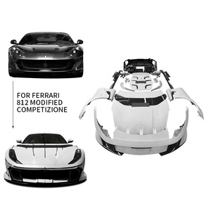 Best Quality Dry Carbon Fiber Competizione Style Body Kit for Ferrari 812 Front Rear Bumper <b>Engine</b> <b>Hood</b> Spoiler Bodykit - Product Image 1