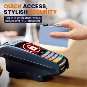 Cartera minimalista delgada de cuero con bloqueo RFID, cartera emergente, popular, venta al por mayor, cartera para hombre - Product Image 4