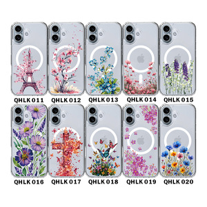 <span class=keywords><strong>Coque</strong></span> de téléphone portable <span class=keywords><strong>fleur</strong></span> magnétique pour <span class=keywords><strong>iPhone</strong></span> 16 15 14 13 12 <span class=keywords><strong>11</strong></span> <span class=keywords><strong>coque</strong></span> de téléphone portable TPU antichoc - Product Image 2