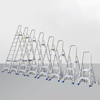 Échelle pliante multifonctionnelle en alliage d'aluminium, robuste et durable, pour usage scolaire moderne et domestique, capacité de charge de 150 kg