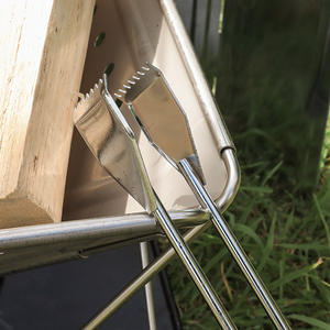 Pinzas para barbacoa de acero inoxidable, herramienta multiusos resistente al calor de 55cm para cocinar al aire libre, para manejar fuego y carbón en campamentos - Product Image 1