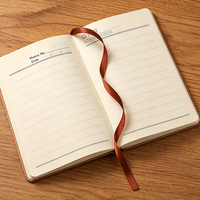 Juego de Cuadernos de Tapa Blanda de Cuero PU 2027 con Bolígrafo, Diario de Escritura Texturizado A5, Logotipo Personalizado en Relieve para Regalo Empresarial de Oficina