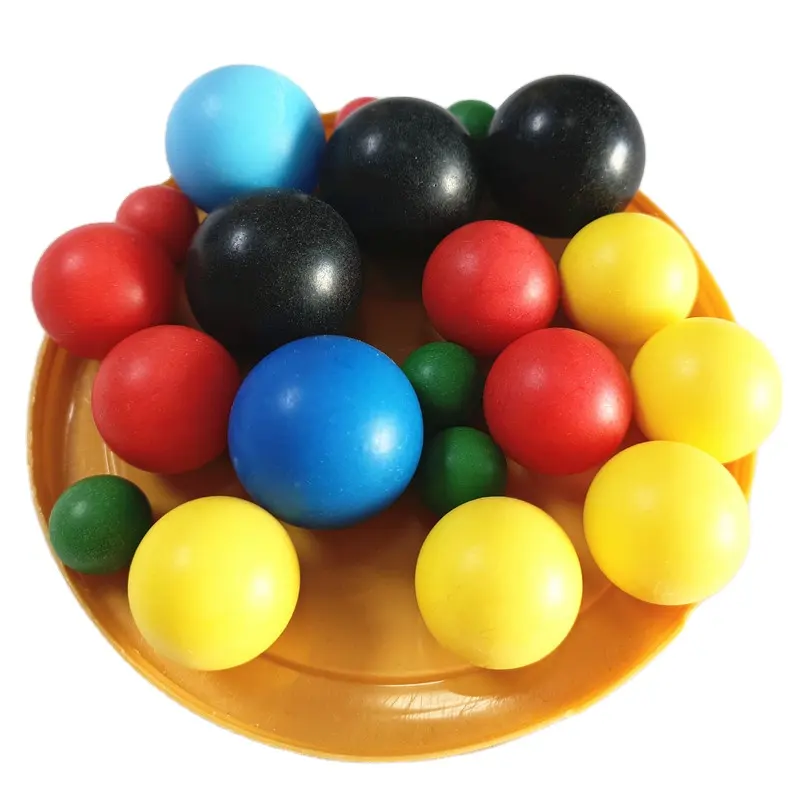 1/2 इंच 1 इंच 12.7mm 30mm पीला लाल ब्लू ग्रीन ठोस प्लास्टिक गेंद पोम गेंदों के लिए बिक्री