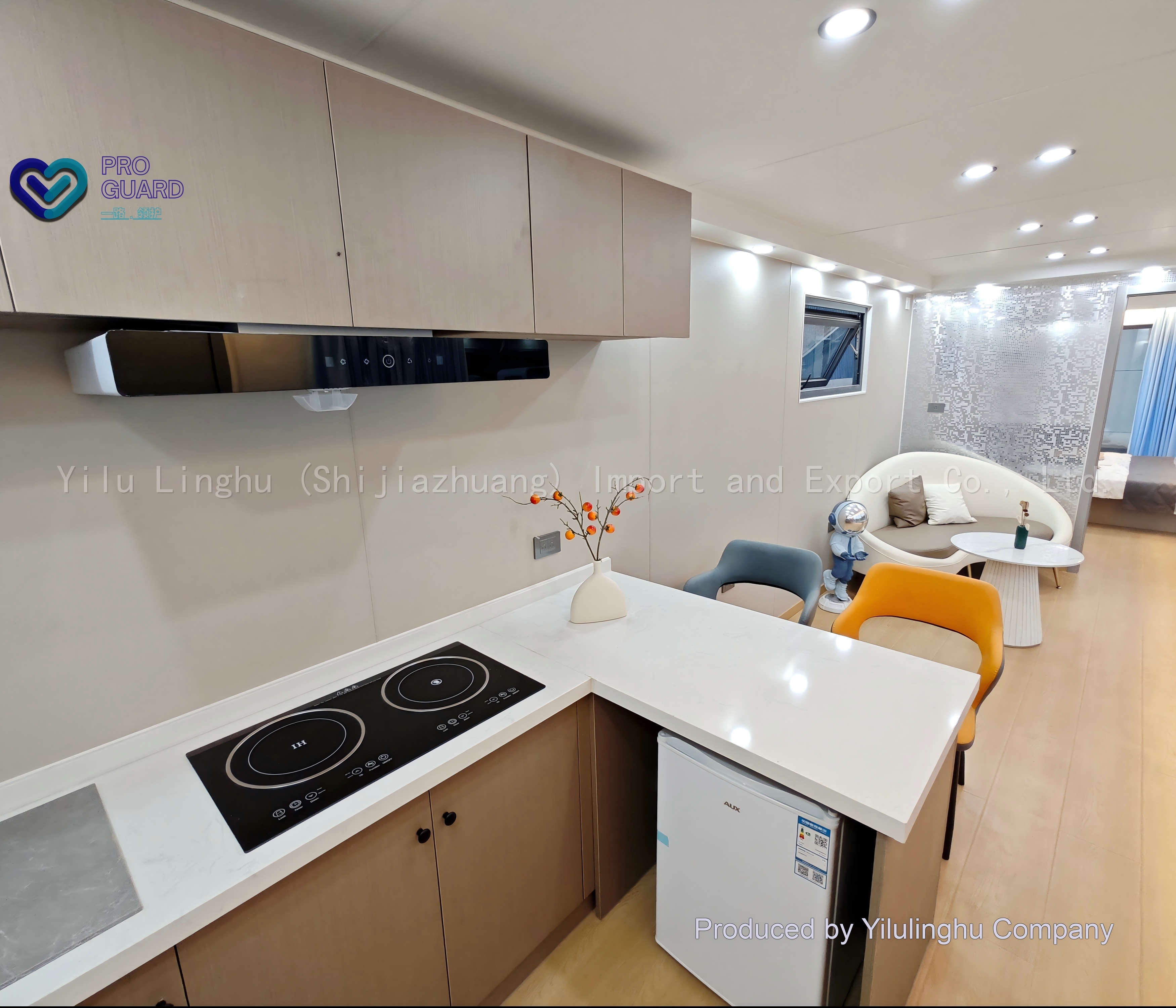 Luxurious 12m Prefabricated Steel Structure Pod-Shaped Apple Cabin Kit Movable Houses for Office Living Room Bedroom 4