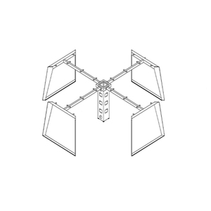 Modern modüler ofis masası fotoğrafları oturma odası cam bölme tasarımı açık ofis 2 3 4 kişi iş istasyonu bilgisayar masası çerçeve - Product Image 1