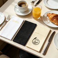 Serviettes en papier Airlaid personnalisées pour restaurant, hôtel, bar, café, en pâte de bois vierge, avec logo