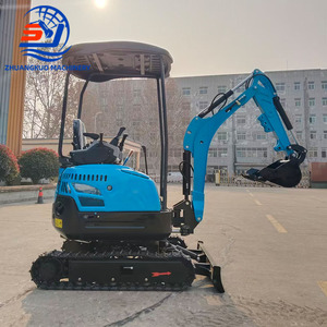 Miniexcavadora azul de 1.7 toneladas con giro de cola cero, estructura compacta y gran fuerza de excavación para espacios estrechos - Product Image 5