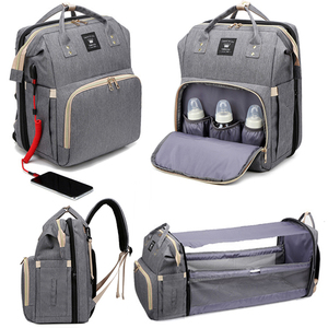 2023 novo personalizado lazer portátil Oxford bebê fralda fralda saco cama com mudança estação mat - Product Image 1