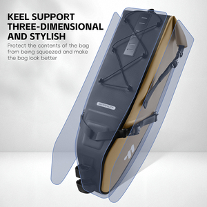 WEST BIKING Sac de selle de vélo imperméable de grande capacité 14L, sac de siège arrière de vélo pour le cyclisme longue distance, accessoires - Product Image 4