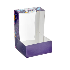Cajas de Embalaje de Alimentos Personalizadas al por Mayor para <span class=keywords><strong>Donuts</strong></span> con Tapa Plegable, Multicolores, Estilo <span class=keywords><strong>Dunkin</strong></span>, Caja Transparente para Mini <span class=keywords><strong>Donuts</strong></span> para Llevar - Product Image 1