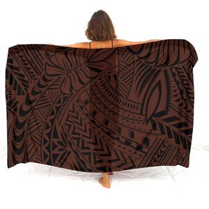 Khăn quàng sarong kiểu dân tộc mùa hè thiết kế mới dành cho nữ, họa tiết bộ lạc Samoa Polynesia, váy quấn đi biển, váy tắm cho nữ - Product Image 4