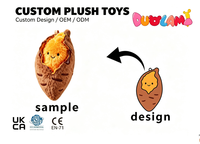 Porte-clés en peluche personnalisé, adorable patate douce grillée, pendentif doux en peluche pour décoration de sac, cadeau promotionnel