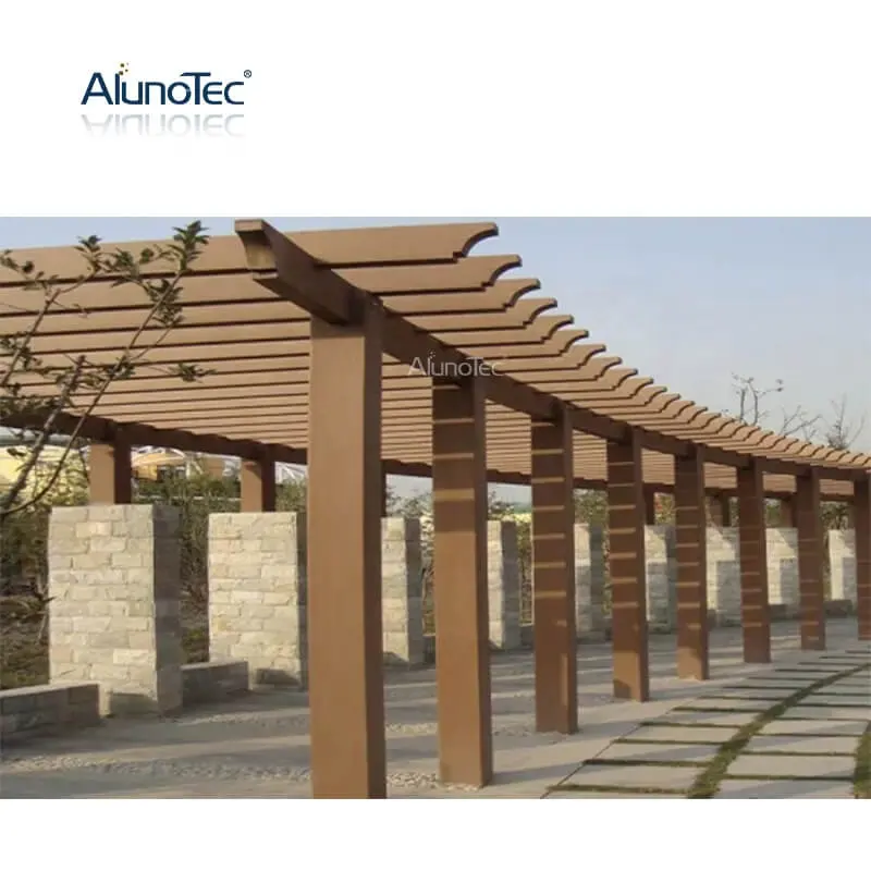 Moderne Outdoor-Anti-Vogel WPC Holz Pergolen Design Kunststoff Holz Pavillon Baldachin Pergola