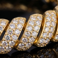 Bracelet torsadé Hip Hop en Moissanite couleur D VVS1, en argent sterling S925 nano-plaqué, chaîne en corde de chanvre tressée, pour femmes et hommes, cadeau