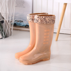 YL7305 PVC couleur bonbon clair <span class=keywords><strong>bottes</strong></span> <span class=keywords><strong>de</strong></span> <span class=keywords><strong>pluie</strong></span> dame Transparent antidérapant imperméable belles <span class=keywords><strong>bottes</strong></span> <span class=keywords><strong>de</strong></span> <span class=keywords><strong>pluie</strong></span> pour femmes chaussures - Product Image 6