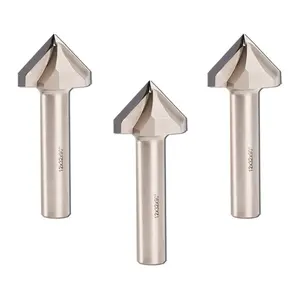 Brocas de roteador para CNC de madeira, ferramentas de gravação PCD diamante/carbono, formato V, fresadora CNC