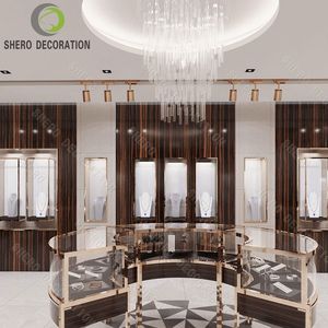 Conception de décoration intérieure pour kiosque de bijouterie en centre commercial, comptoir d'exposition de bijouterie, mobilier de magasin, prix direct usine Chine - Product Image 1