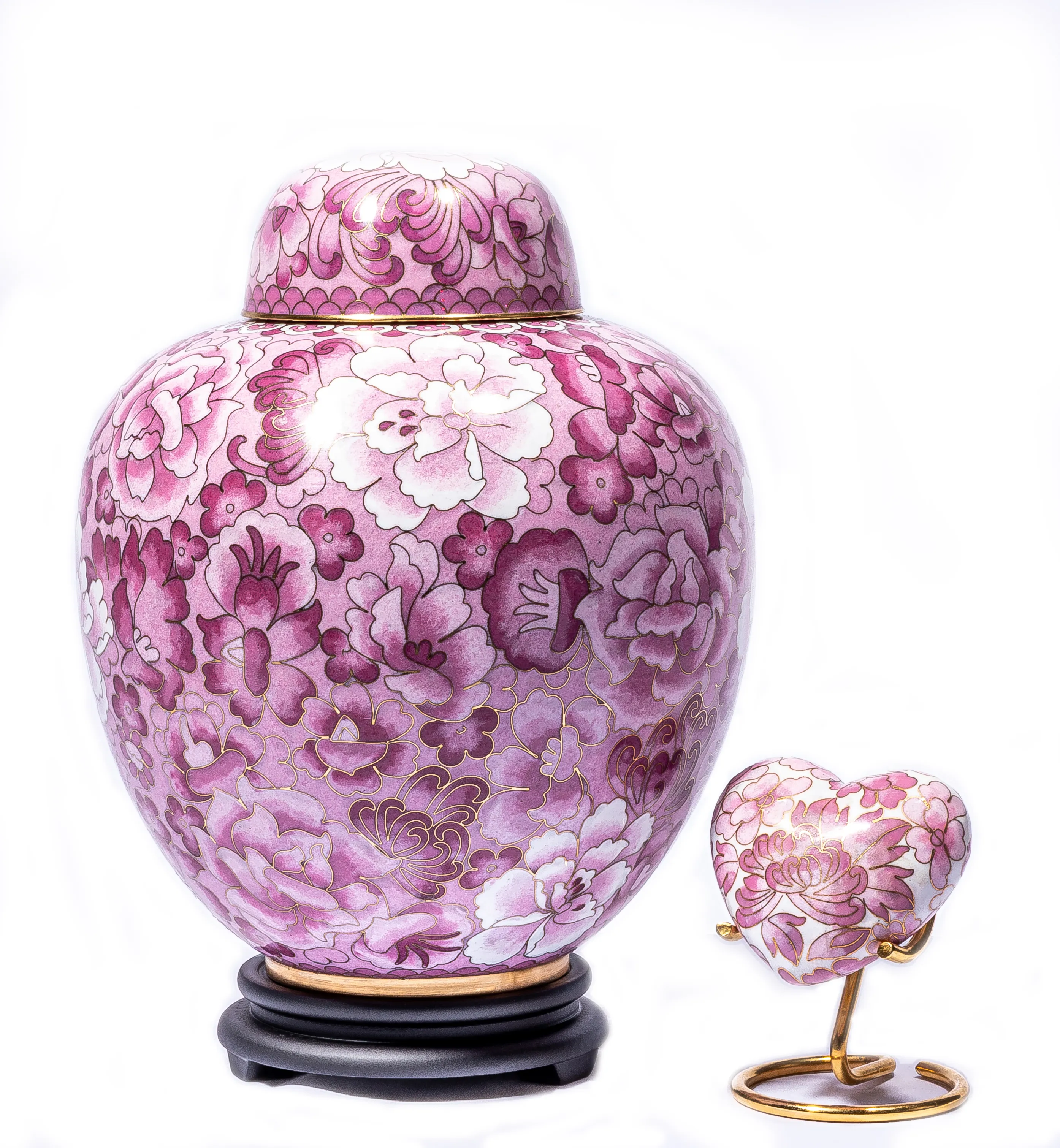 Großhandel P053 rosa Blume Cloi sonne Crema tion Urns für Asche