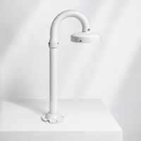 Support télescopique pour caméra dôme en forme de U, 75-150cm, support universel en alliage d'aluminium, tige d'extension à courbure verticale