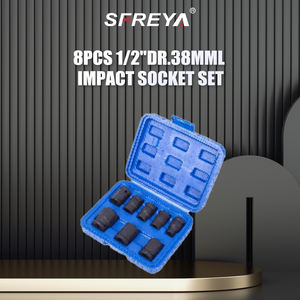 S180-8 SFREYA, 8 pezzi 1/2 "<span class=keywords><strong>DR</strong></span>.38mmL presa presa di impatto Multi specifica per auto pneumatico riparazione presa pistola pneumatica - Product Image 2