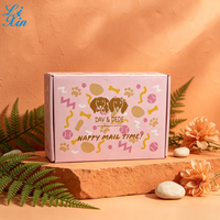 Caja de Cartón Corrugado con Diseño Personalizado para Mascotas, Caja de Envío Rosa para Empaque de Productos para Mascotas