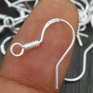Lotto da 50 Pezzi Monachelle Placcate in <span class=keywords><strong>Argento</strong></span> Sterling <span class=keywords><strong>925</strong></span>, 21x16mm, Ganci per Orecchini e Chiusure per la Creazione di Gioielli all'Ingrosso - Product Image 2