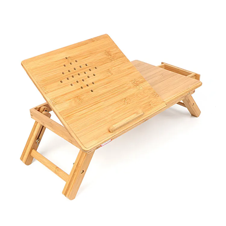 Cama de escritorio multifuncional de bambú, Mini sofá plegable portátil, mesa de ordenador portátil para suelo sentado