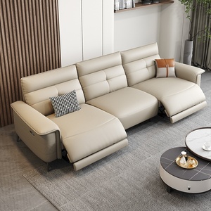 Muebles reclinables de lujo modernos sofá reclinable de esquina de cuero eléctrico conjunto de combinación de silla sofá reclinable de cuero para sala de estar - Product Image 2