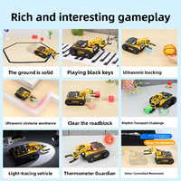 Kit de Coche Inteligente Microbit de Chipboard Yahboom Last:bit, Robot Educativo Programable con Brazo Robótico y Programación en Python