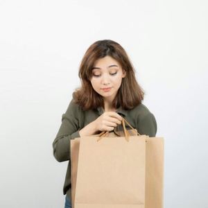 Customized Brown Kraft Paper Handbag Sack for Food Sweetmeats <b>Clothes</b> Packing Shopping & Gift Boutique for Promotions - Product Image 1