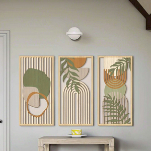 Décorations murales en bois creux de haute qualité K&B au design minimaliste pour la maison et l'hôtel, murs décoratifs suspendus - Product Image 5