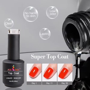 Neissry Sunset Top Coat Base E Young Rose Couleur de vernis à ongles mat longue tenue sans résidu - Product Image 5
