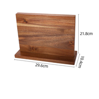 Support magnétique double face puissant en bois pour couteaux, capacité 7 pièces, fourni par l'usine chinoise
