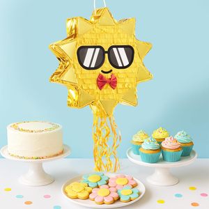 Décorations de fête Sun Piata avec cordon à tirer, masque pour les yeux et chauve-souris inclus, pour filles, enfants, anniversaire, baby shower, fête d'été - Product Image 3