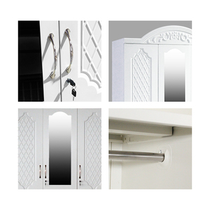 Muebles para el Hogar de Diseño Moderno, Armario de Acero de 3 Puertas para Dormitorio con Espejo, Armario Metálico - Product Image 2