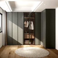 Armoire en bois moderne de haute qualité personnalisée avec miroir éclairé et coiffeuse pour chambre à coucher, meuble de rangement pour vêtements