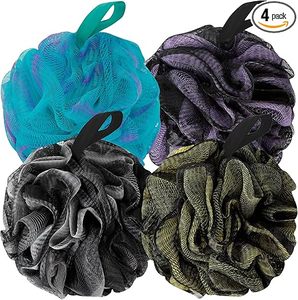 Bath <b>Loofah</b> Shower Sponge Body Back Scrubber Soft Mesh Shower Puffs Exfoliating Loofa for Women & Men Bath Accessories Cleaning - Product Image 1